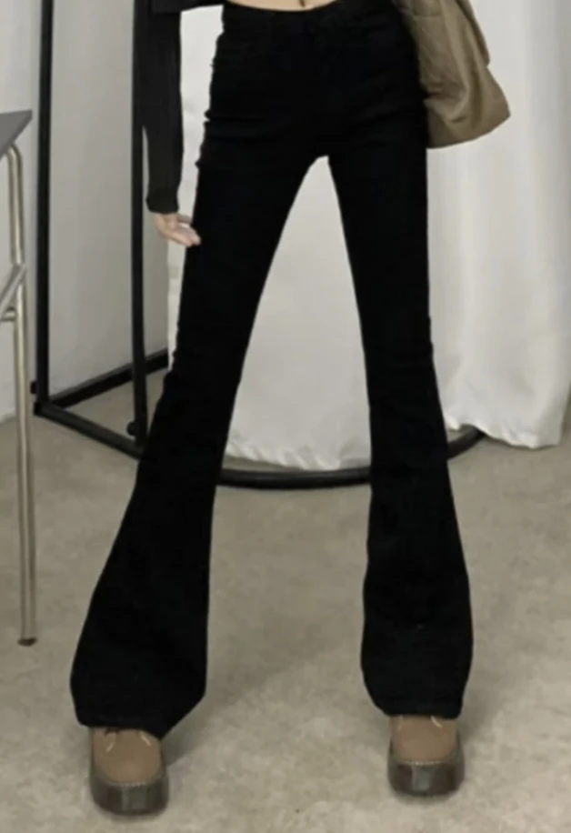 伊尚美时尚显瘦韩国棉加绒微辣裤5701款，裤长105左右