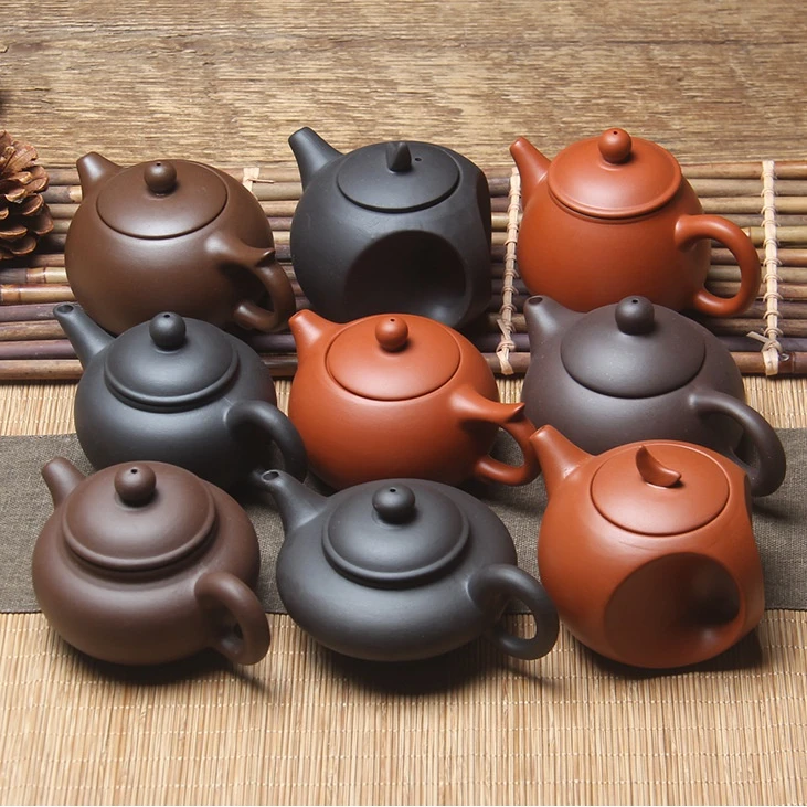 【热销40款平面小茶壶】早市展销会地摊宜兴紫砂西施壶朱泥手抓壶