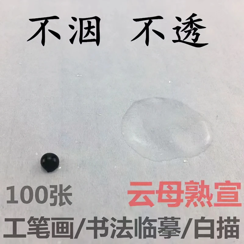 传文云母熟宣宣纸工笔国画练习创作临摹书法装裱白描花鸟细腻厚实