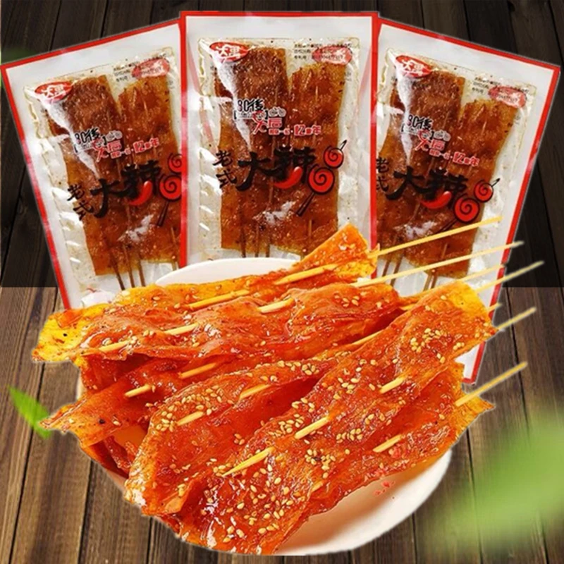 老式达禹大辣串8090怀旧豆制品零食香辣麻辣休闲零食豆辣串辣条