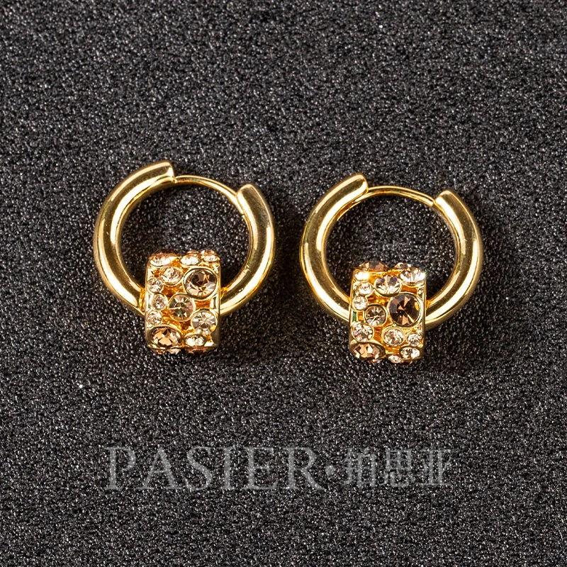 合金合成锆石耳饰 铂思亚 合金 立方氧化锆 [晨曦] 耳环 BD1594