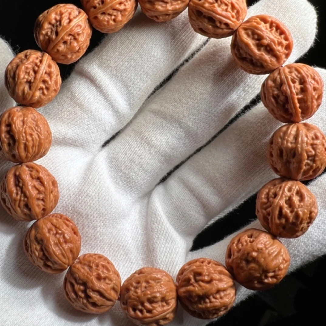 精品文玩核桃串京八棱龙脊粗筋骨质硬密度高16mm