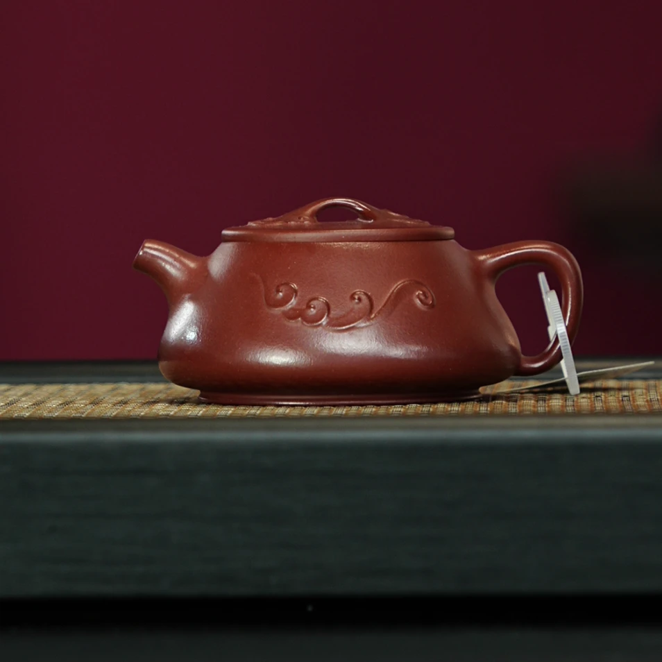 【古古专属福利】宜兴原矿紫砂壶  红清水 如意石瓢