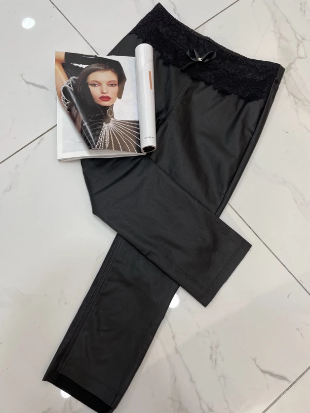 【娟姐精选】24958欧货蕾丝腰头涂层裤