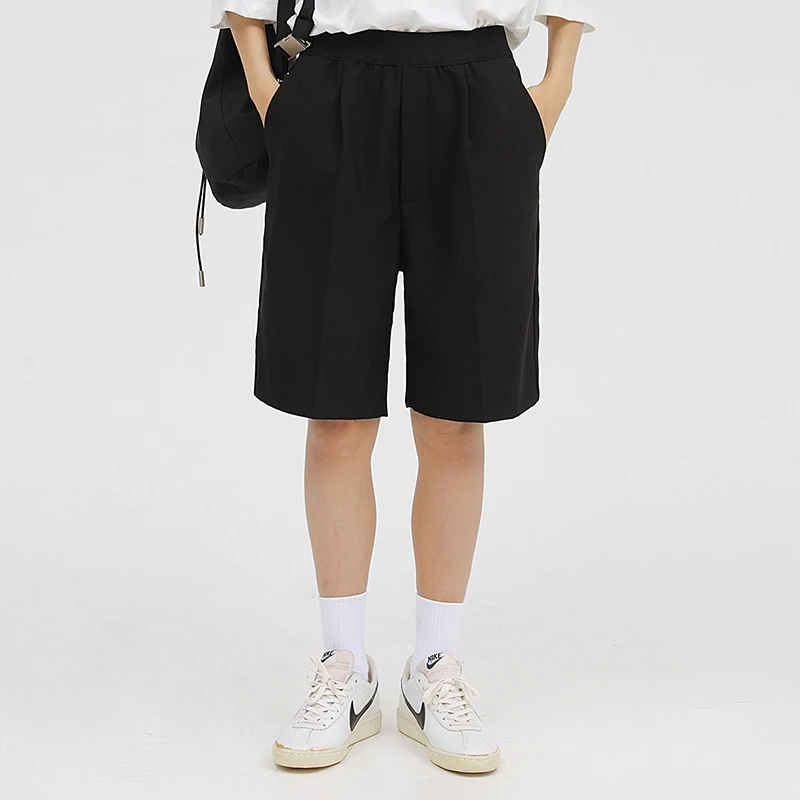 【周年庆】DNT/韩火火夏季西装短裤宽松直筒显瘦休闲五分裤潮新款