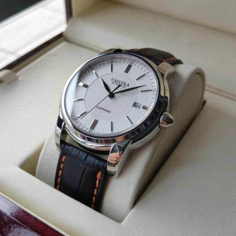 卡罗莱学生全自动机械表真皮带男士手表男表简约腕表潮防水正品牌