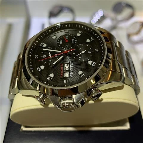 卡罗莱黑色高档男士手表精钢带全自动机械表运动防水正品牌潮男表