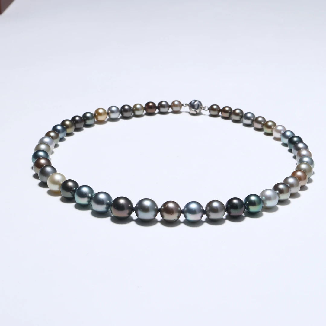 【诺诺甄选】莫兰迪大溪地全珠链/7-11mm/s925银