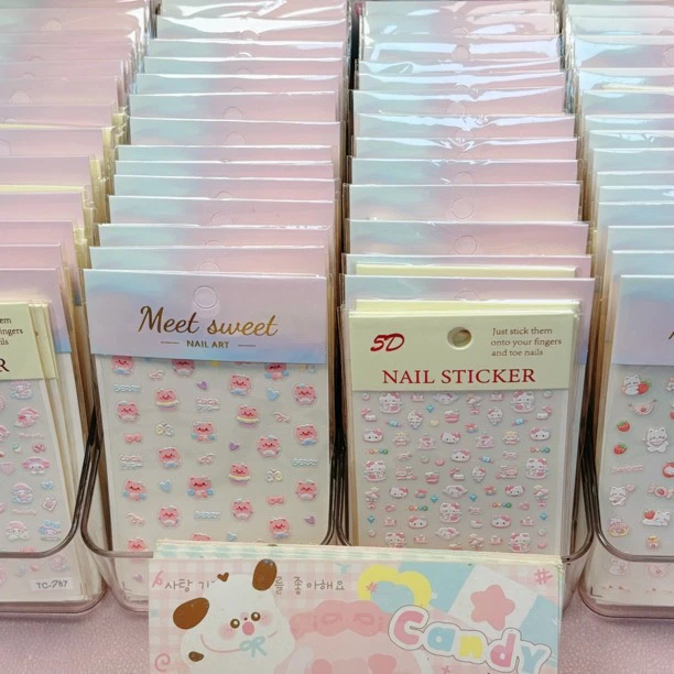 可爱5D浮雕贴纸专场diy美甲手机壳手账卡通贴纸混装