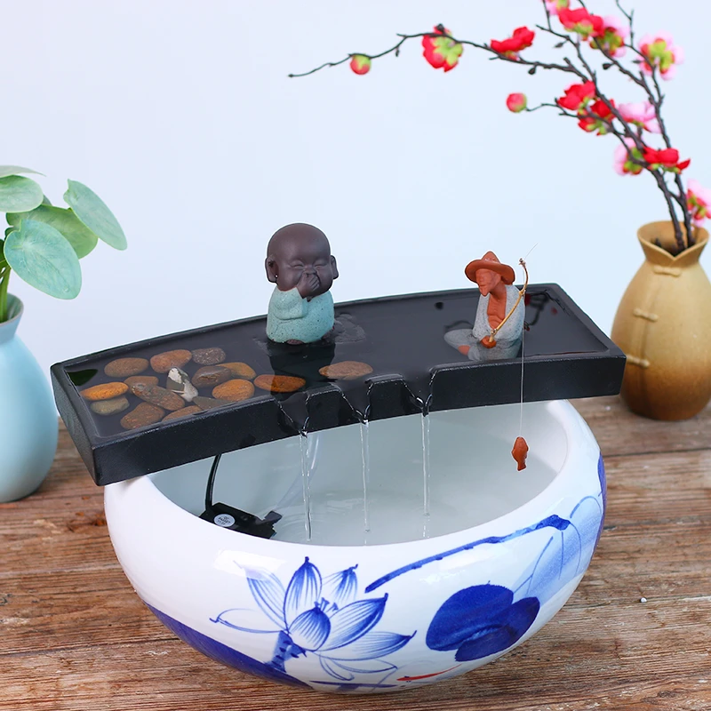 楚汉听香古法养鱼造景增氧单独上部流水器