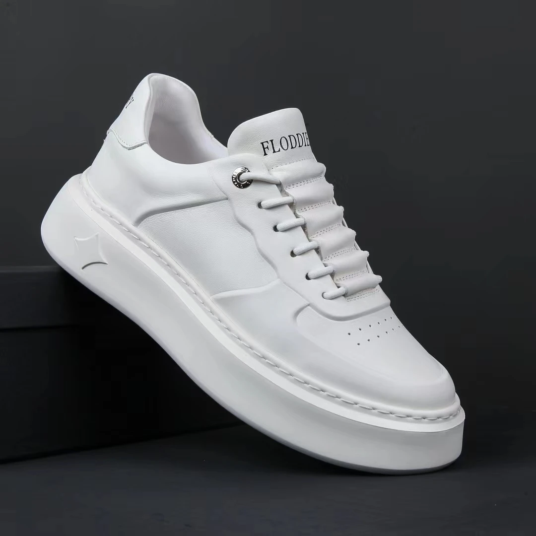 秋冬新款厚底休闲男鞋2025新款真皮牛皮男士鞋子男潮鞋百搭休闲鞋