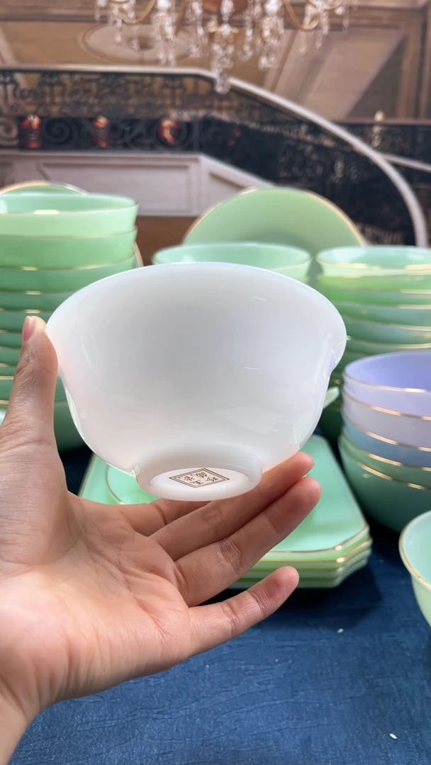 【闪购商品】碗4.5英寸玉瓷饭碗10个装【贝美】