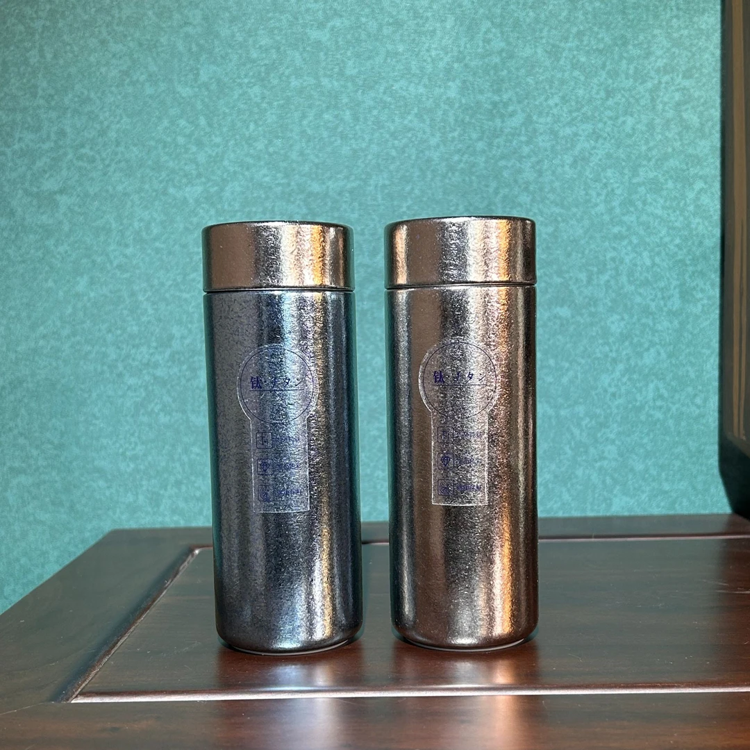 纯钛杯200ml双层口袋杯精致纯钛茶杯水杯高档便携