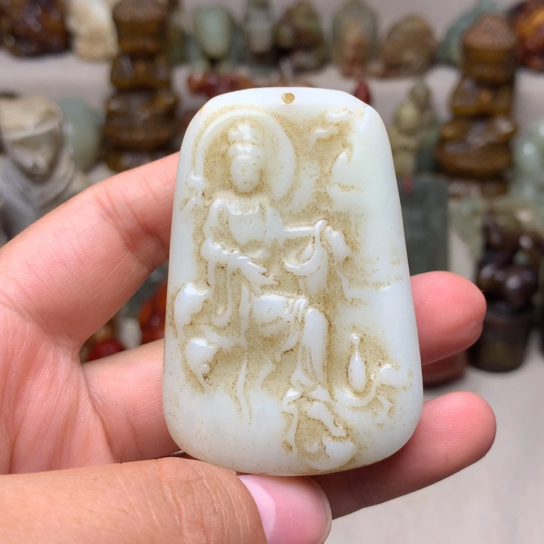 白玉菩提吊坠挂件43