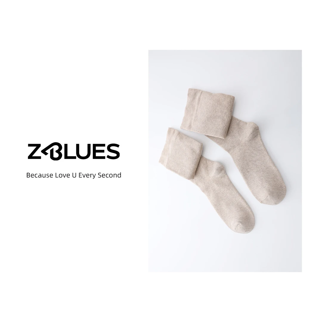 Z.blues【轻糯毛圈袜】锁温透气羊毛毛圈压力中筒袜YZYMFZK0251