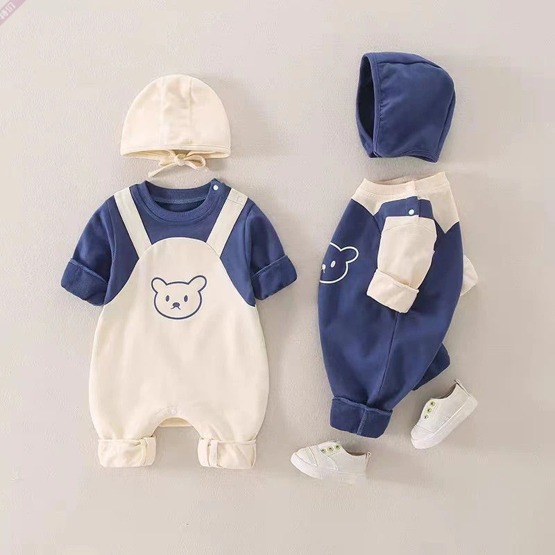 婴幼儿连体衣春秋男女秋季可爱哈衣长袖幼儿哈衣新生儿儿童爬服恒