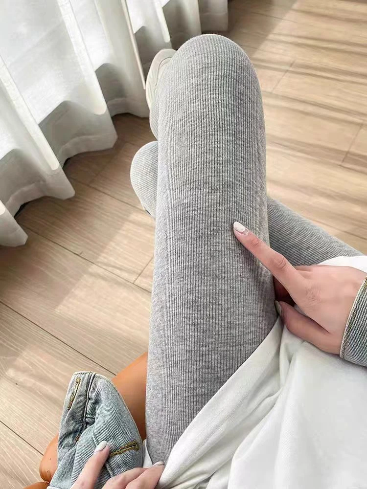 【蓉蓉专属】XS1226纹理打底裤女无痕芭比条纹收腹打底裤修身外穿