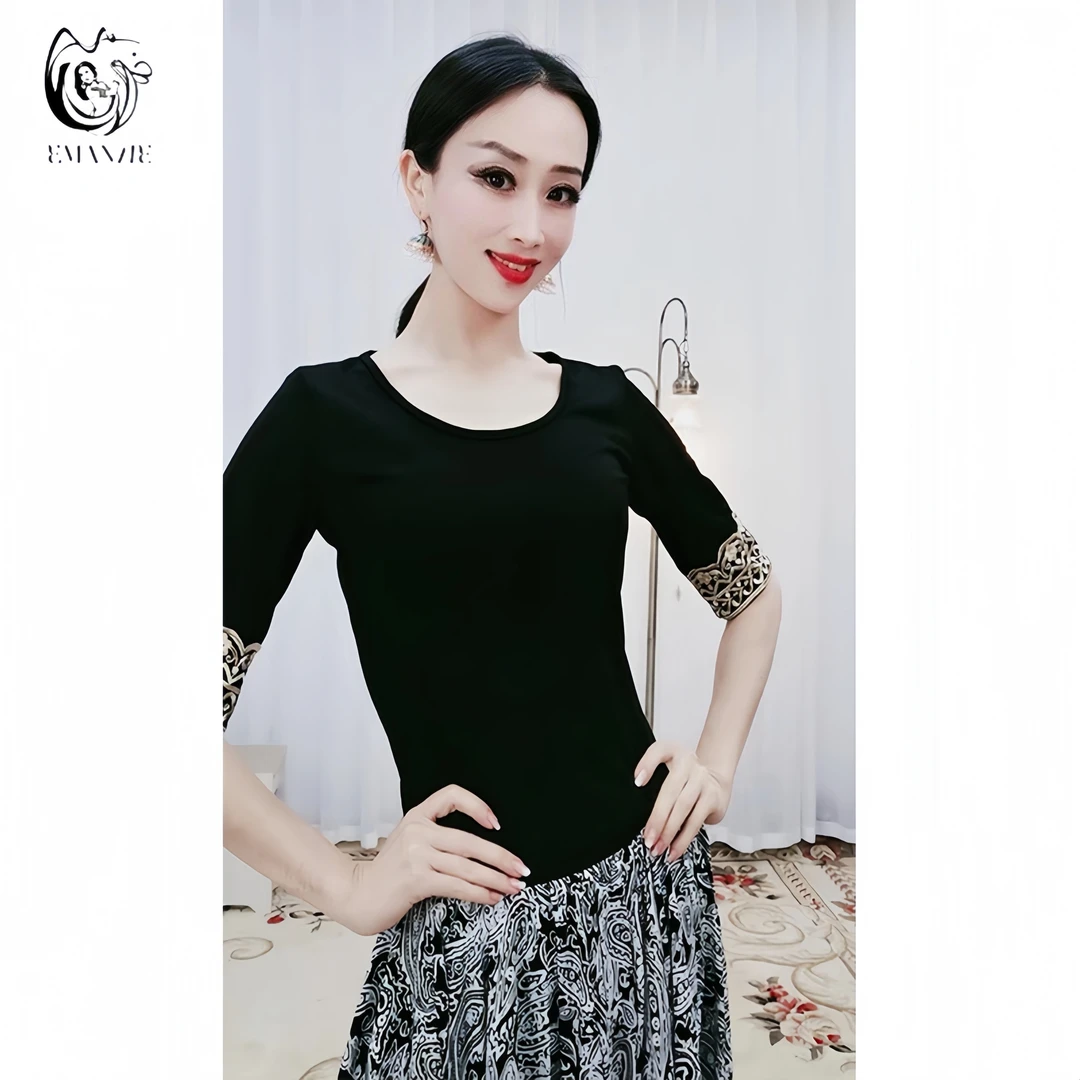 依曼之舞E99异域风情印度舞民族风女装新疆舞蹈服装刺绣小上衣