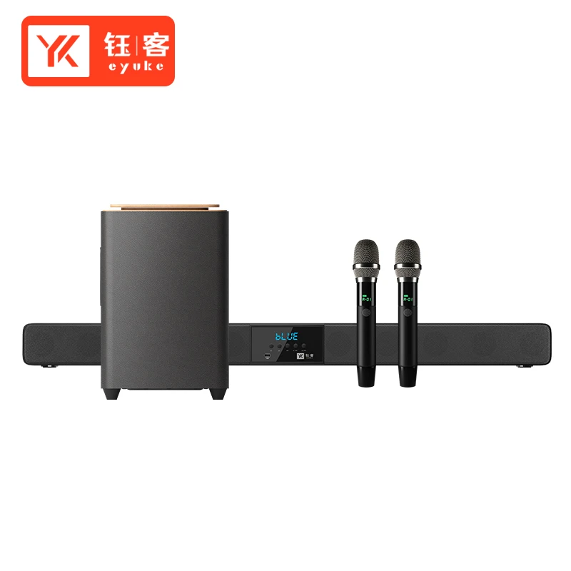 钰客K100回音壁电视音响K歌全景声家用重低音客厅投影仪蓝牙音箱