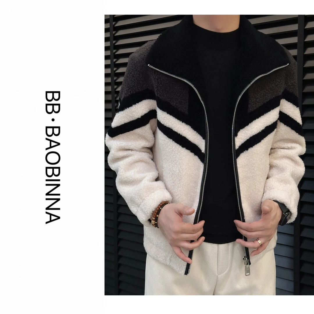 小野· 男装 | "成熟痞帅" 经典百搭撞色羊毛休闲外套 063