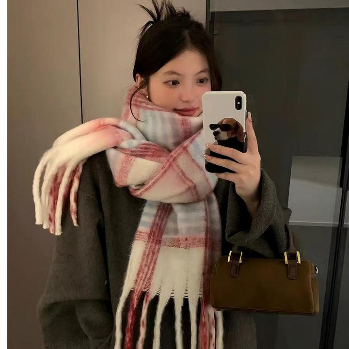 纯色围巾美拉德学生秋冬保暖保暖围脖情侣百搭虞书欣韩版加厚氛围