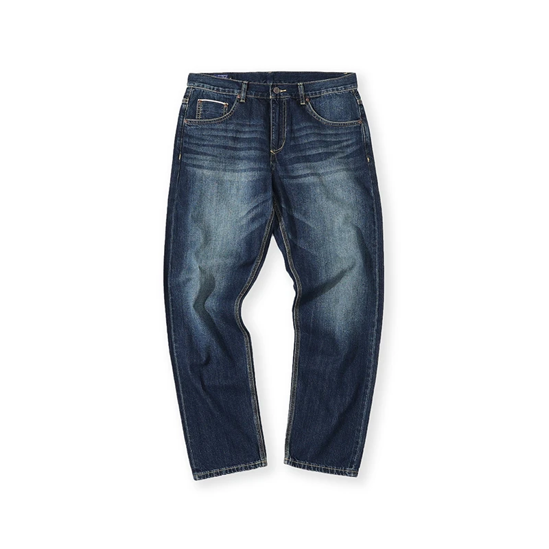 蓝布屋夏季薄款11.5oz经典水洗修身直筒赤耳丹宁男士牛仔裤1929