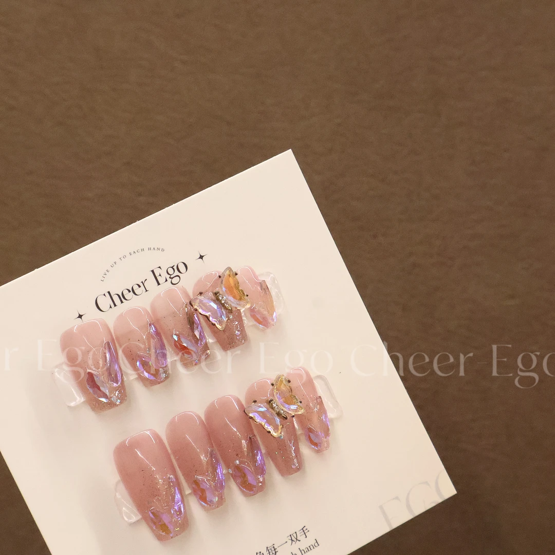 【紫梦】Cheer-ego纯手工高端原创穿戴甲-C014(现货)爆闪紫色冰透