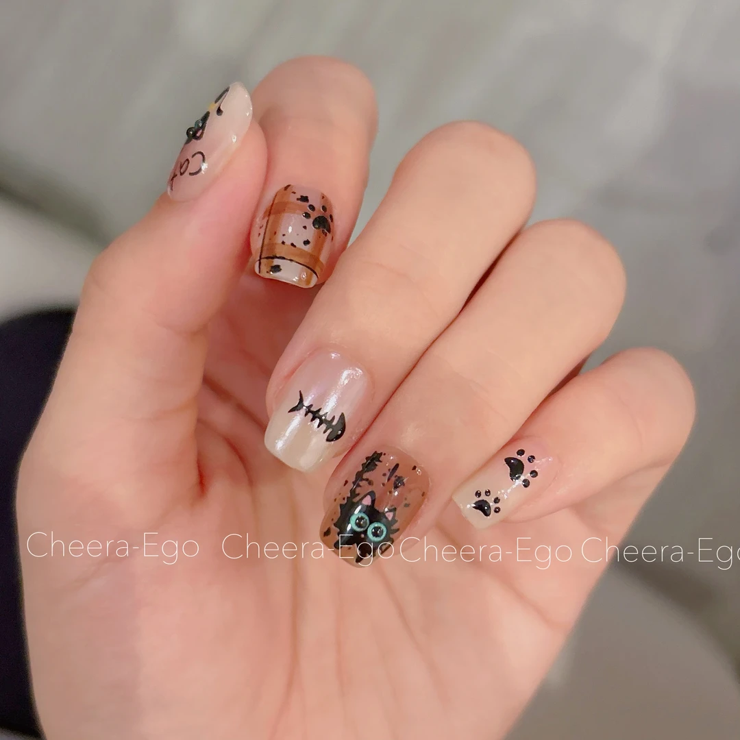 【炸毛猫】Cheer-ego纯手工夏日INS冰透高品质穿戴甲C456（预售）