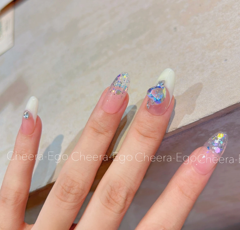 【彩虹爱心】Cheer-ego纯手工夏日INS冰透高品质穿戴甲C310（预售）