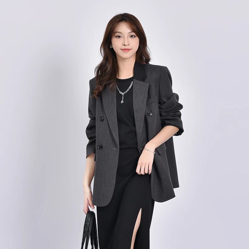 西装套装女秋季新款复古职业通勤设计感马甲垂感阔腿裤时尚三件套