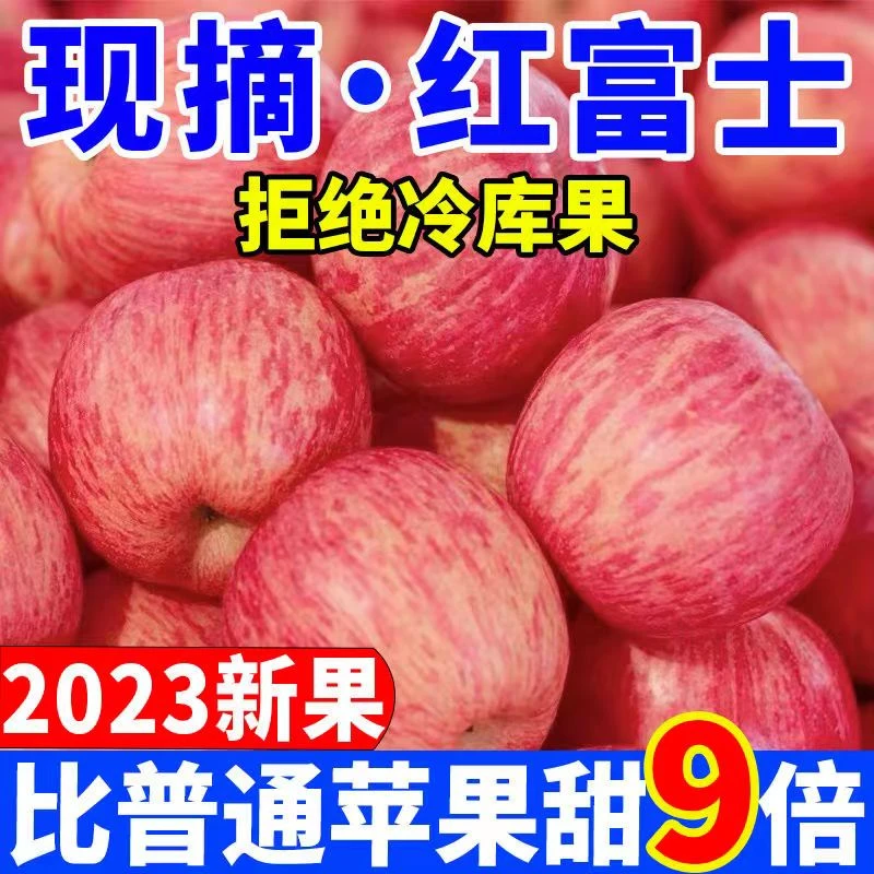 【10斤整箱】烟台红富士苹果2023年苹果脆甜多汁整箱2/5/10斤装营