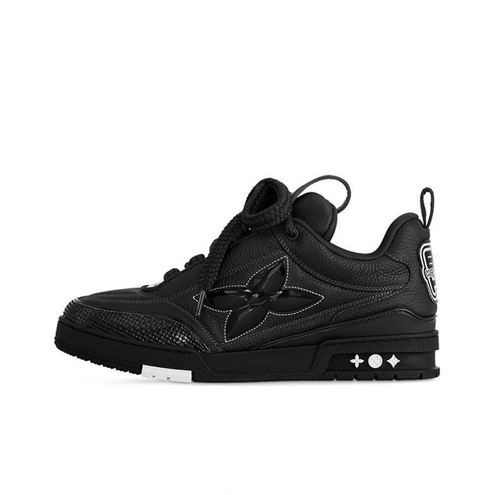 全新未使用 LouisVuitton/路易威登 Skate 系带板鞋 男款 黑色