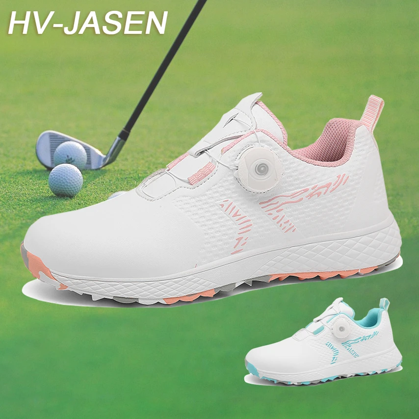 高尔夫球鞋女透气休闲防水鞋防滑固定钉轻便运动鞋golf女款舒适鞋