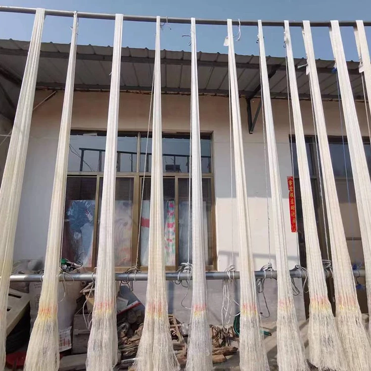 旭盛精品8编纯手工大力马线撒网传统网老式撒网(颜色默认纯白）