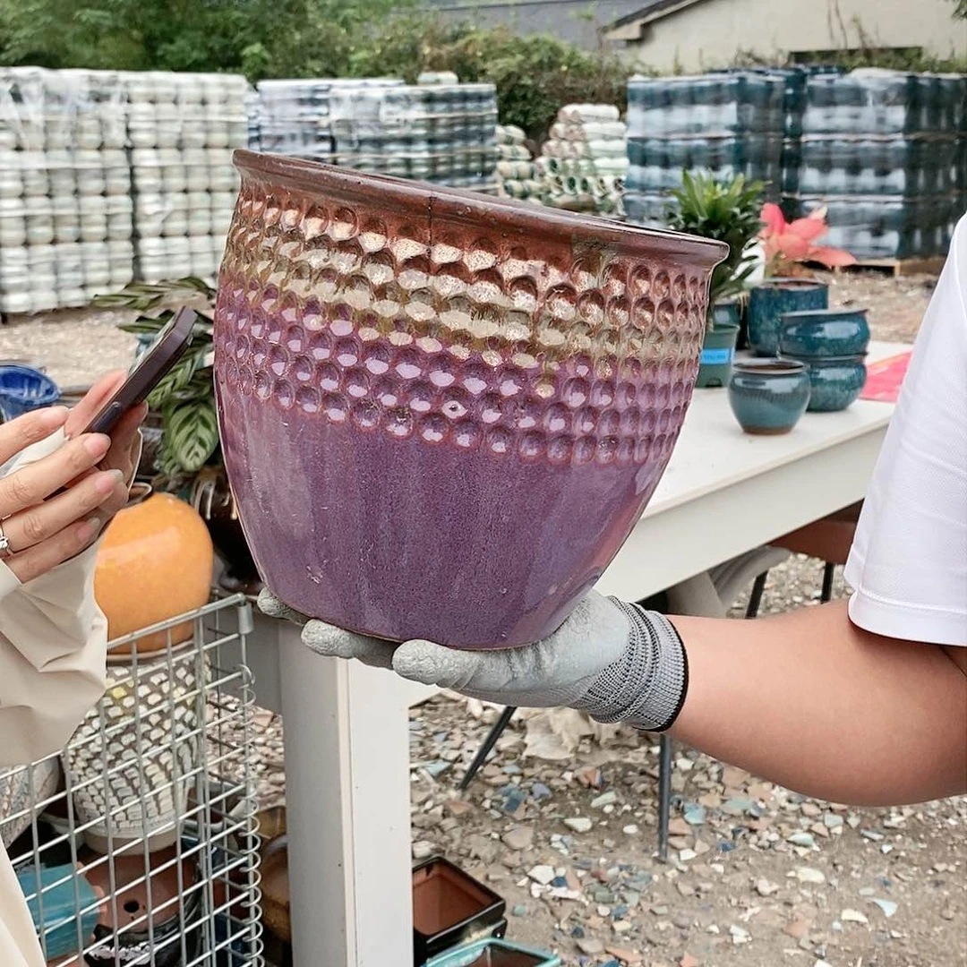 红陶20CM以下王嫂花盆1005-123瑕疵