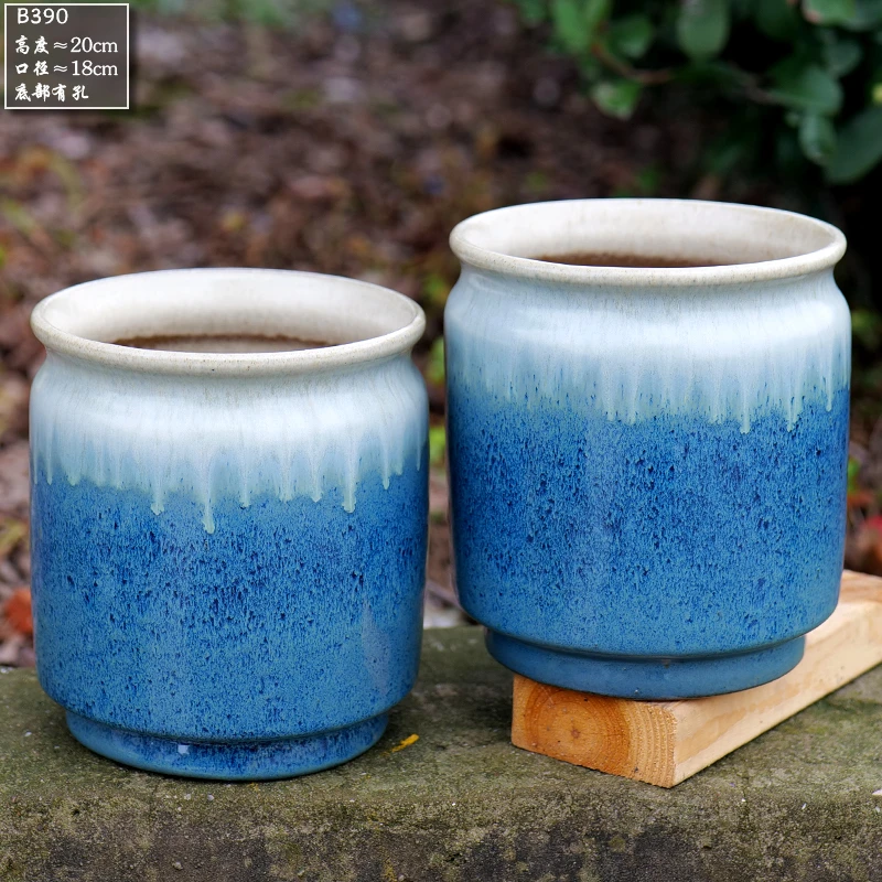 三角梅沙漠玫瑰兰花多肉植物老桩法师粗陶陶瓷简约紫砂大花盆B390