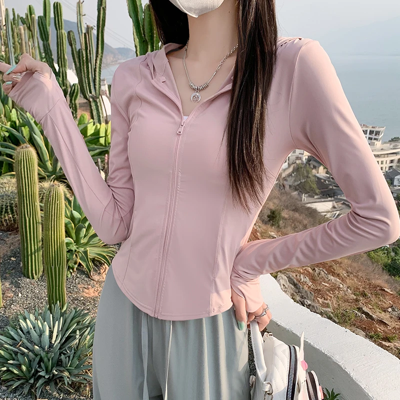 【高品质】夏季防晒衣高倍防紫外线冰感连帽修身防晒服速干长袖外套