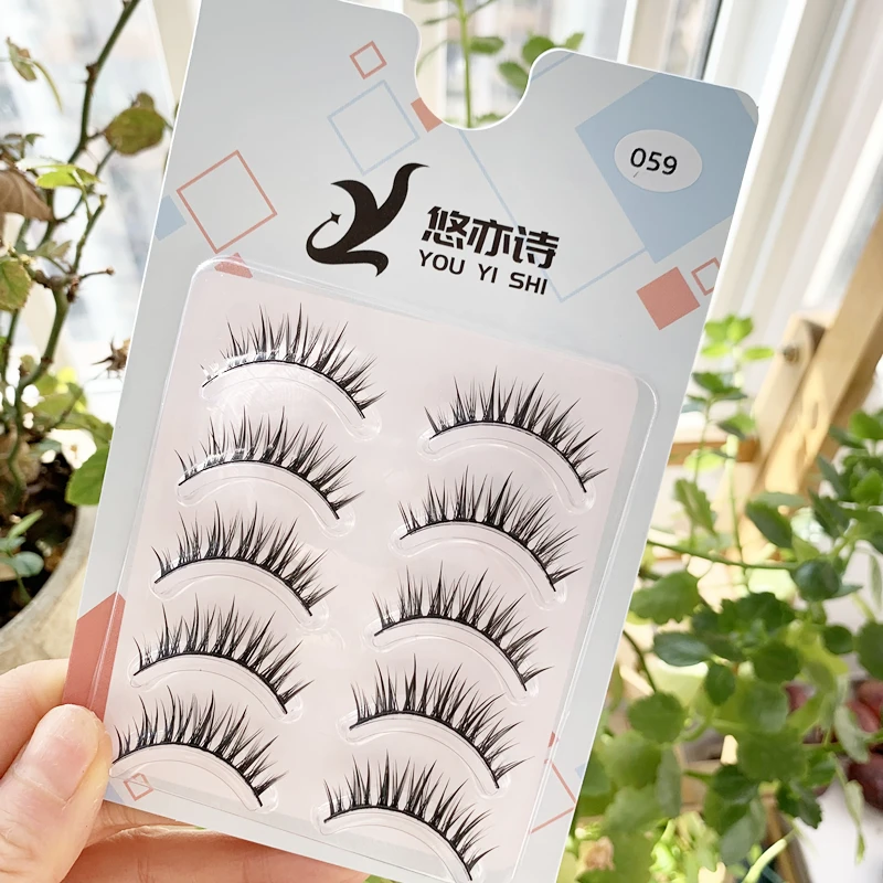 悠亦诗硬梗漫画湿睫毛麦穗款芭比大眼浓密毛流感睫毛美睫店用059