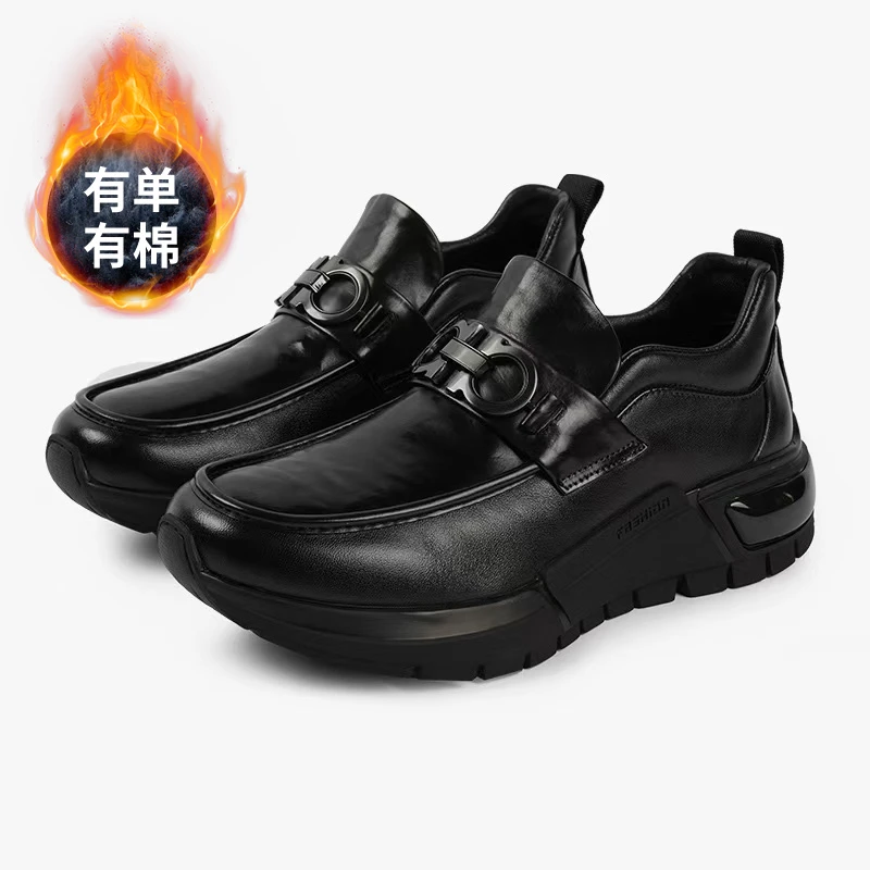 FZ2024秋冬新款商务时尚休闲潮流百搭运动休闲男士懒人皮鞋30001