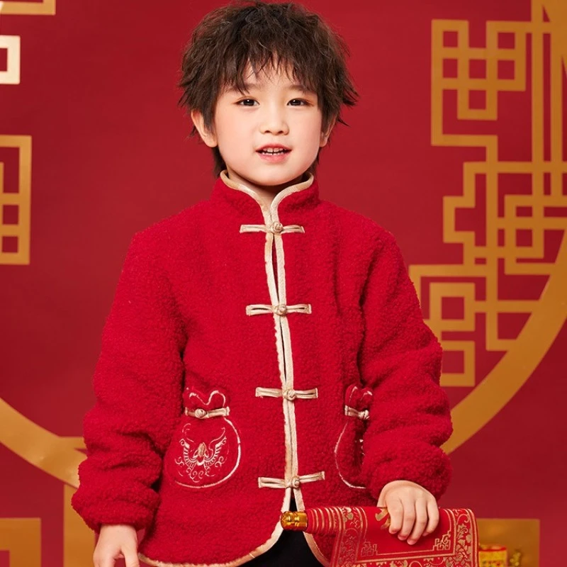 【福袋】童装拜年服男童新年服装儿童过年喜庆衣服2023款中国风唐装
