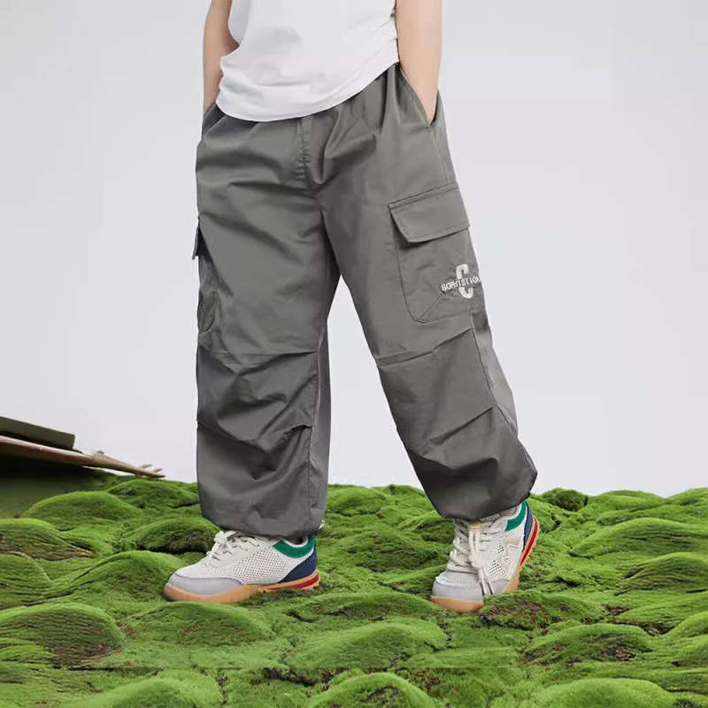 儿童防蚊裤夏季薄款男童夏款裤子宝宝冰丝速干裤男孩灯笼裤空调裤