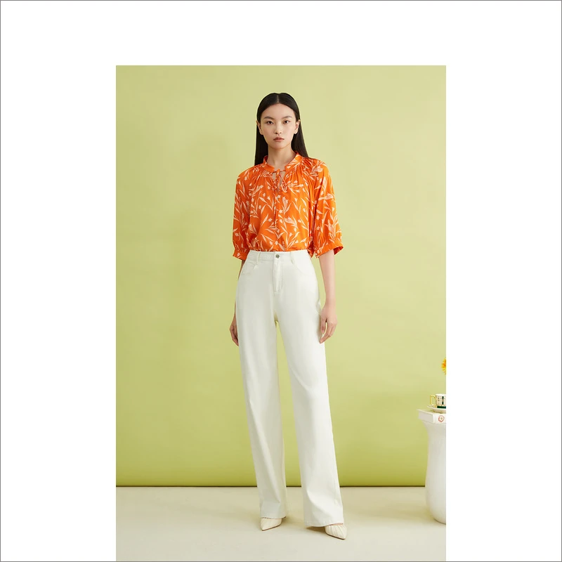 YINER音儿专选2024夏季新款透气休闲时尚直筒牛仔裤8C64220016