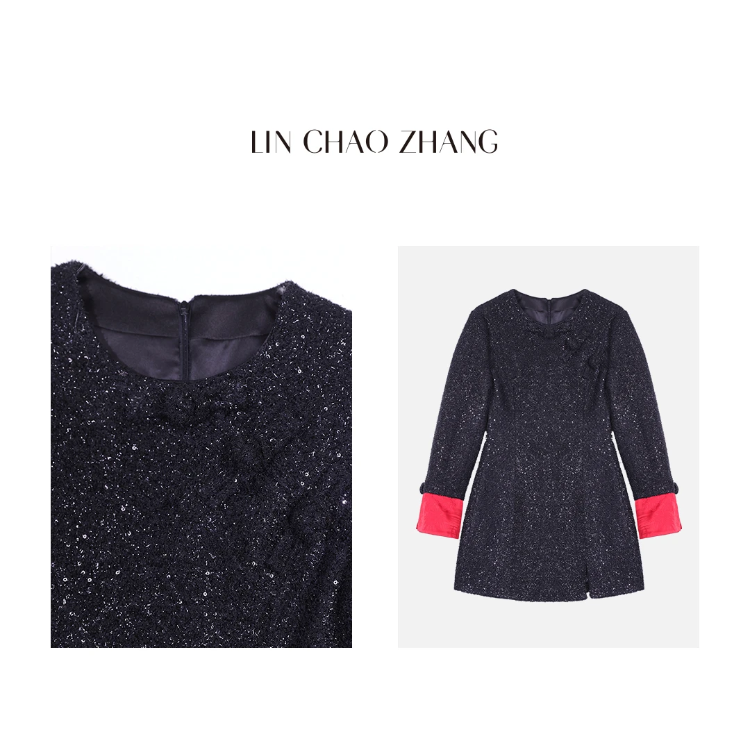 【银河星空】牡丹小香连衣裙 LL240002