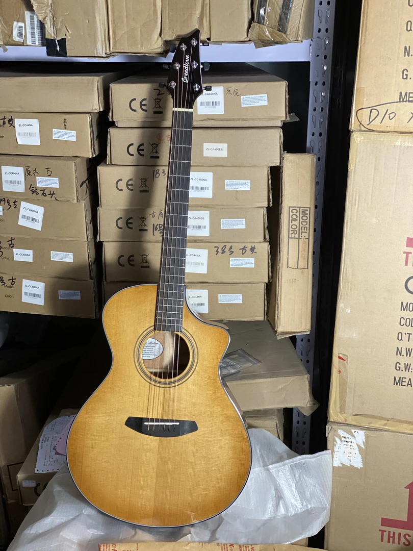 美国贝朗全单板电箱吉他贝朗吉他专业民谣吉他全单板吉他电箱吉他