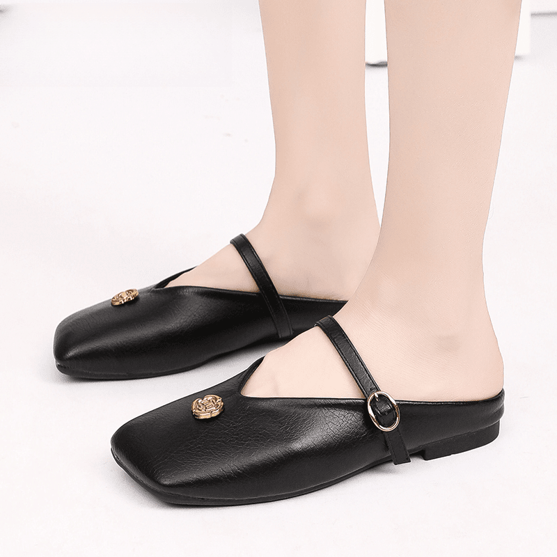 parkdanc/帕可丹丝山茶花低跟单鞋女气质小香风2024夏季浅口凉鞋