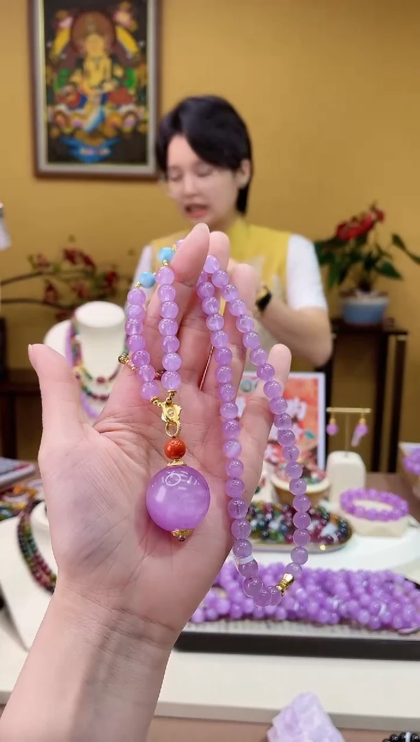 【闪购商品】锂辉石项链银S925镶嵌55@@ZY41022005