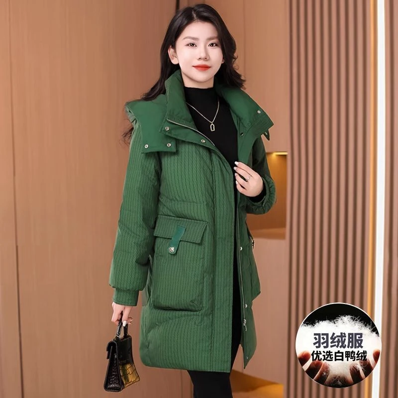 优雅新款气质时尚大气减龄休闲收腰显瘦羽绒服17355
