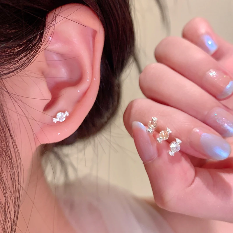 合金耳饰 2024年新款耳钉女学生小众简约设计高级感潮ins风耳饰品