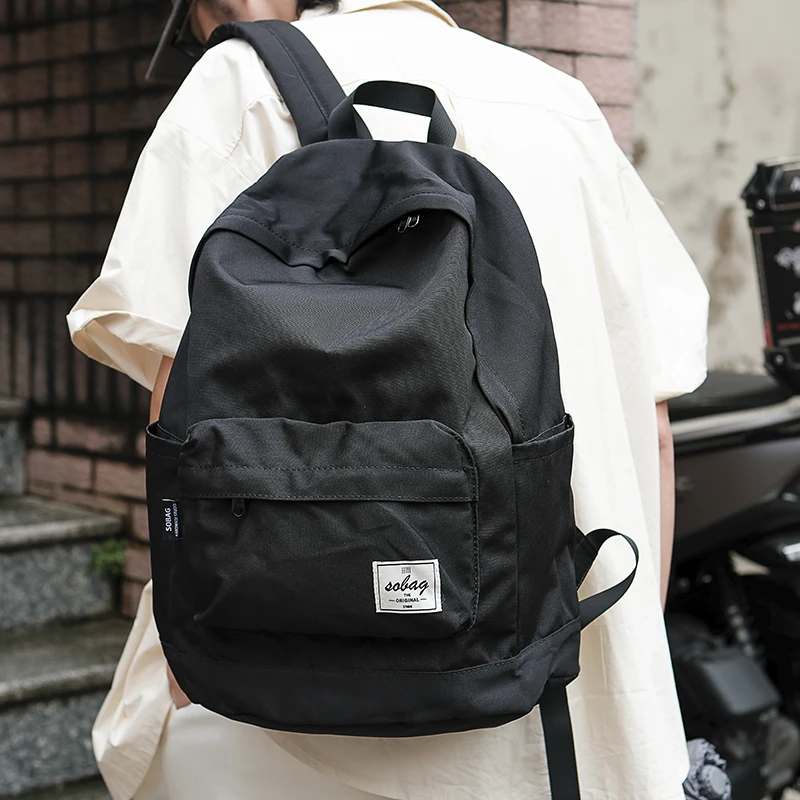 SoBag日系百搭双肩布包男大容量学生15寸电脑背包女中性通勤背包