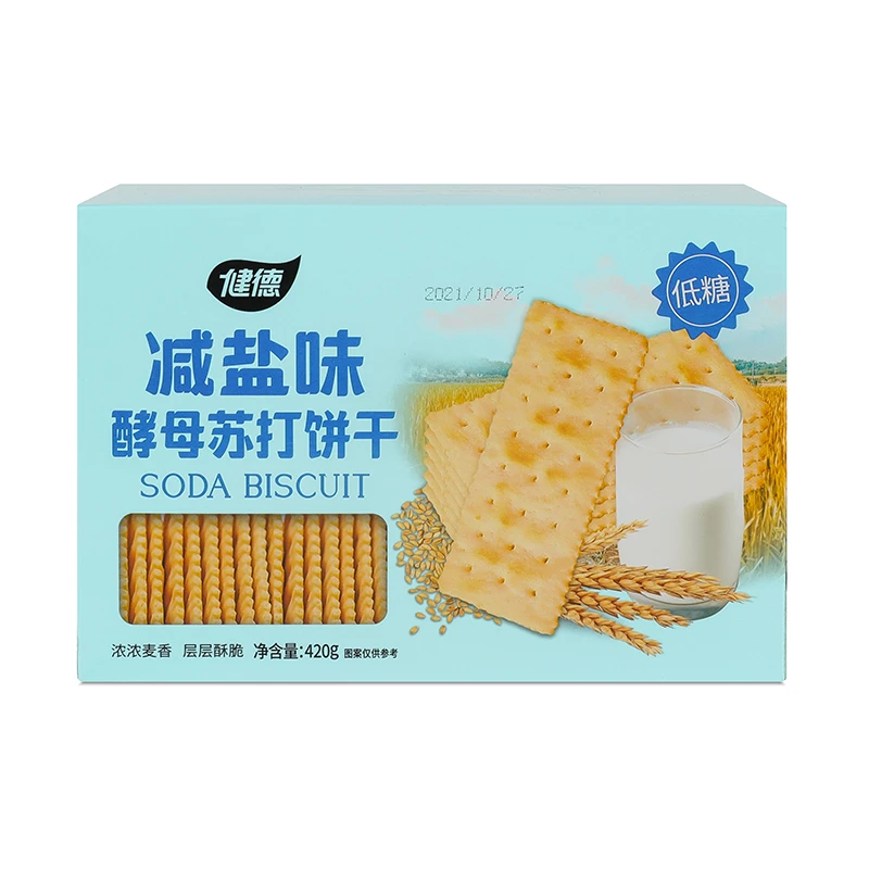 【0添加蔗糖】猫村长减盐味酵母苏打饼干420g箱装